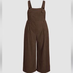 Brown Corduroy Women's Jumpsuit